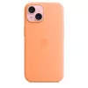 Apple iPhone 15 Funda de silicona con MagSafe – Orange Sorbet
