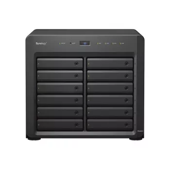 NAS Synology DS2422+; torre; 12x (3,5 SATA HDD/2,5 SATA HDD/2,5 SATA SSD); AMD Ryzen V1500B;,4 GB DDR4 (máx. 32GB),4 x 1GbE RJ-45