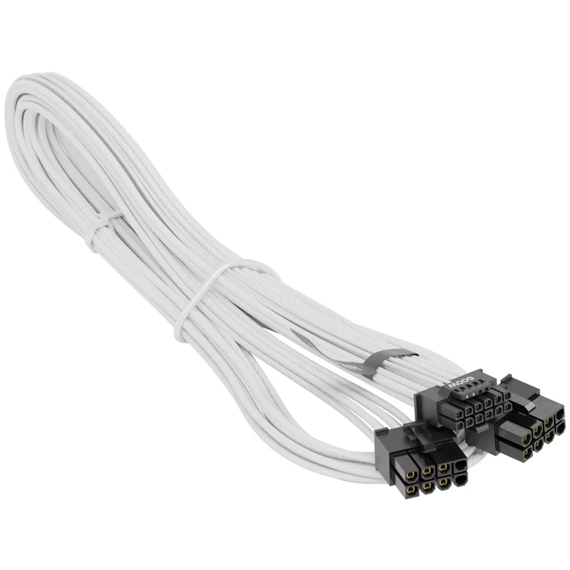 Seasonic Cable adaptador PCIe 12VHPWR - (Blanco, 0,75 metros)(SS2X8P-12VHPWR-600/Blanco)