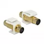 Módulo Keystone DELOCK 86338 — Mini-DIN 4 a Mini-DIN 4, blanco, 22×40×15 mm