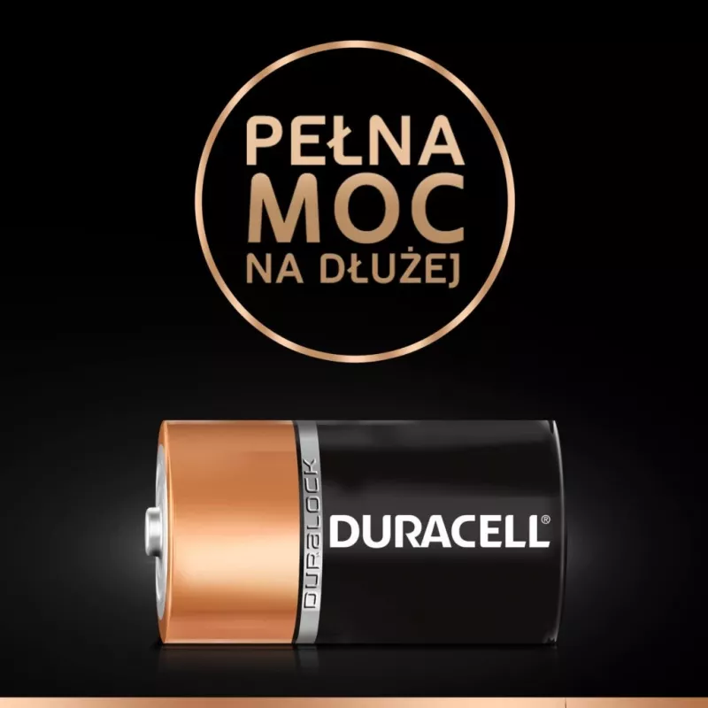 Duracell Basic D (R20) pila — pack de 2, pilas primarias de zinc-carbono