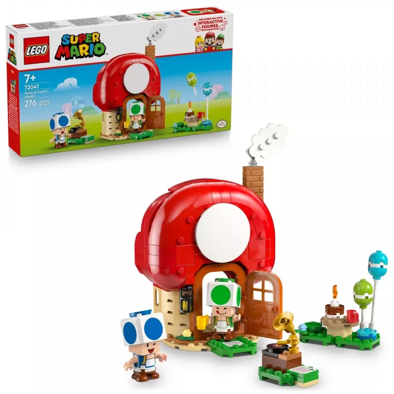 LEGO Super Mario Party im Toad-Haus Set 72041 con funciones de juego interactivas