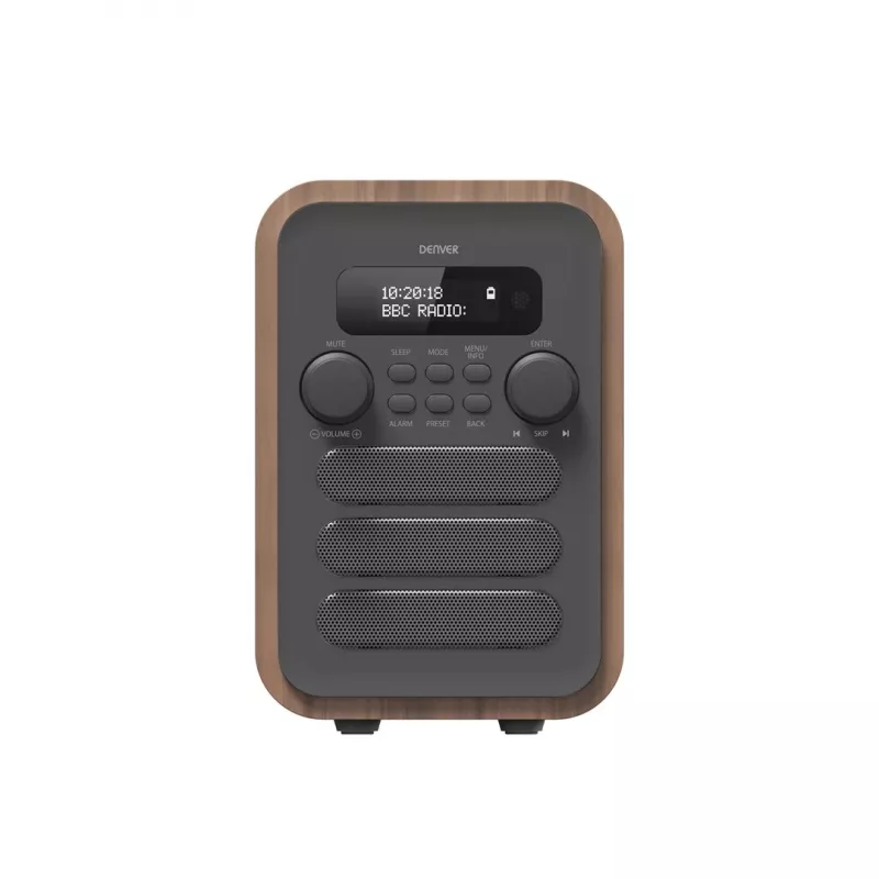 Denver DAB-48Gris radio digital personal gris, madera