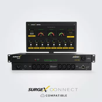 Unidad de distribución de corriente SurgeX Access 10A con 9 tomas IEC C13
