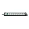 Brennenstuhl Premium-Line regleta de enchufes 8 tomas negra/gris claro, cable de 5 m H05VV-F 3G1,5, con interruptor, barra