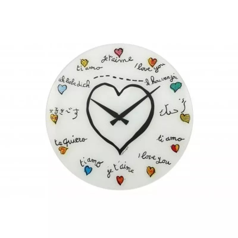 Reloj NeXtime 8030 Loving You, Ø43 cm, pared, blanco/multicolor