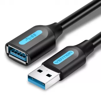 Cable de extensión USB 3.0 Vention CBHBD 0,5 m — USB-A macho a USB-A hembra, 5 Gbit/s, negro