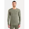 ODLO BL TOP Cuello redondo manga larga ACTIVE WARM Ropa térmica de manga larga, talla M, gris
