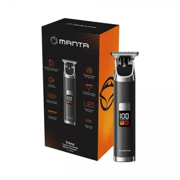 Recortadora de barba Manta HT-02BK Trimo, negra