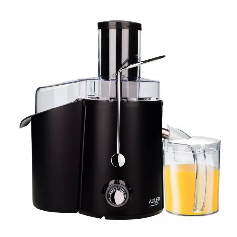 Exprimidor centrífugo Adler AD 4127 — 1000 W, negro, jarra de zumo, 3,9 kg