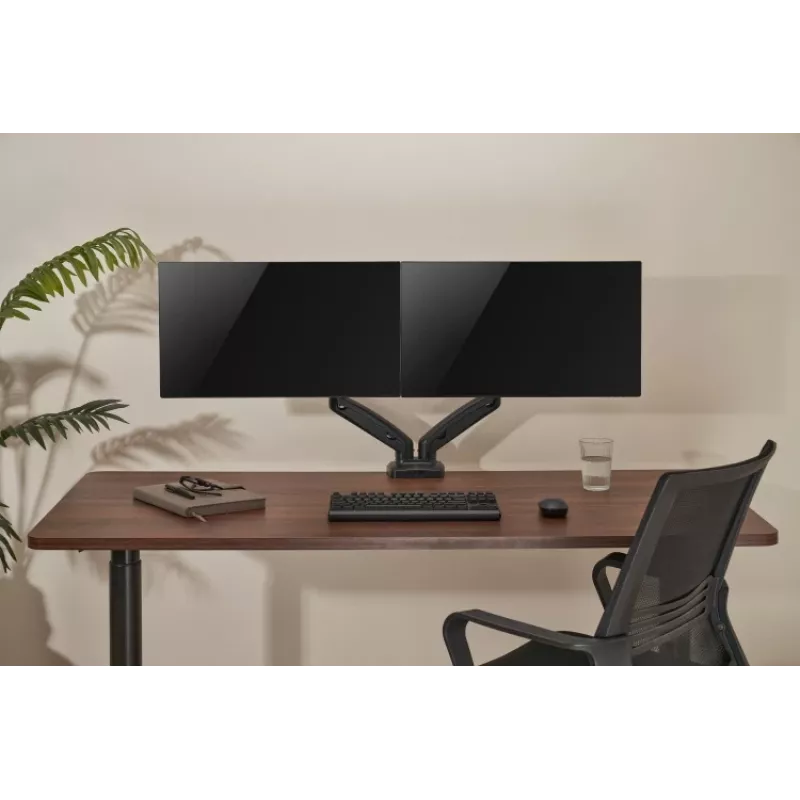 Brazo de monitor up up Economical Interactive Counterbalance doble brazo matte black VESA 75x75/100x100