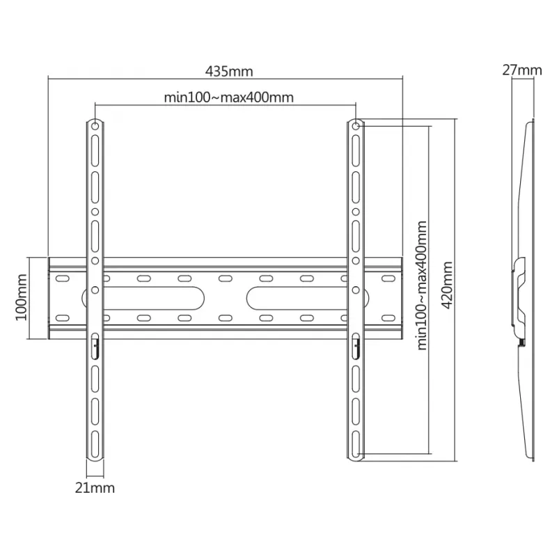 Soporte de pared para TV SBOX PLB-2544F-2 para televisores de 32–70 pulgadas, hasta 45 kg, VESA 400x400