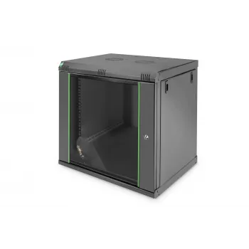 DIGITUS Dynamic Basic DN-19 16-U-EC-SW - armario - rack de red - apto para montaje en pared - negro, RAL 9005 - 12U - 48.3 cm (19)