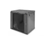 DIGITUS Dynamic Basic DN-19 16-U-EC-SW - armario - rack de red - apto para montaje en pared - negro, RAL 9005 - 12U - 48.3 cm (19)