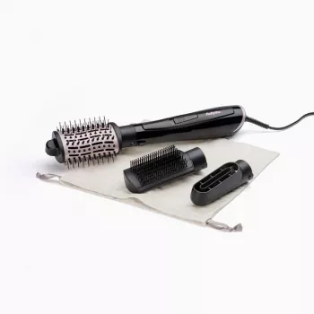 Cepillo de aire caliente BABYLISS Style Smooth 1000 Airflow AS128E, 1000 W, negro, 3 cepillos, tecnología iónica, termostato regulable