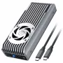 Carcasa externa GrauGear M.2 NVMe con ventilador 20Gbit - Carcasa para unidad - Carcasa (G-M206-20G-F)
