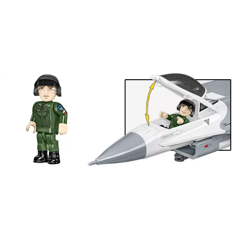 Set de construcción Cobi F-16C Fighting Falcon – 463 piezas, maqueta a escala