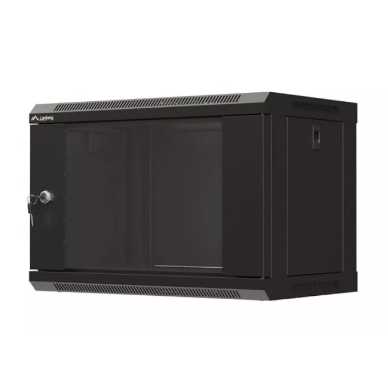 Armario rack de pared LANBERG WF03-5306-10B 6U, 60 kg, cerradura con llave, negro