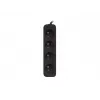 Regleta de alimentación Lanberg PS0-04E-0100-IEC-BK 1 m 4 tomas de corriente para interior negro