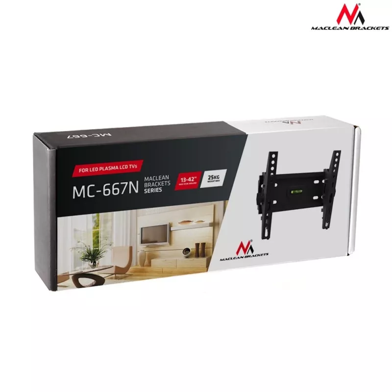 Soporte para TV Maclean MC-667 106,7 cm (42) Negro