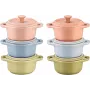 Set 6x Mini-Cocotte redonda 10 cm, multicolor