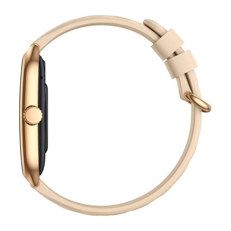 Smartwatch Zeblaze GTS 4 — 4,93 cm (1,94 inch) AMOLED 466×466 px, pantalla táctil, Wi‑Fi, caja de metal, correa de silicona beige