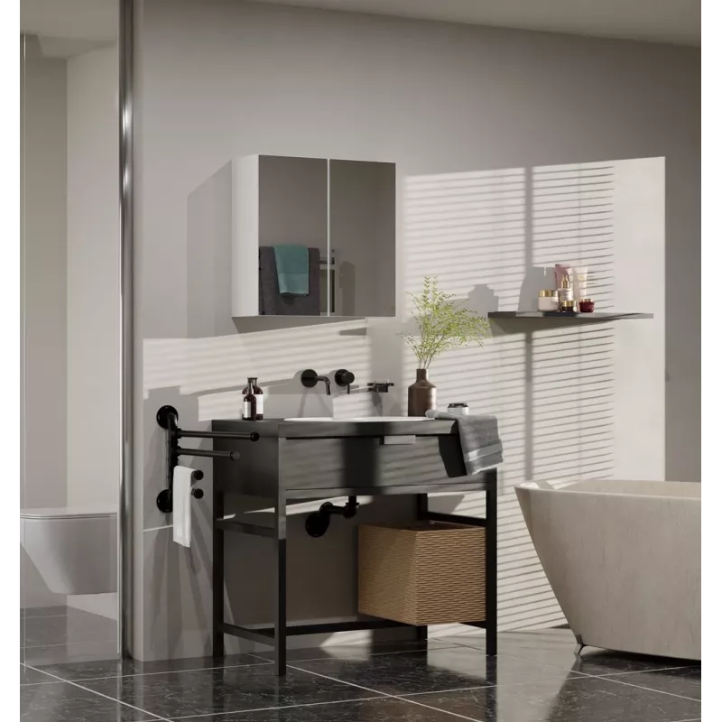 Mueble de baño Topeshop POLA 2DL BIEL blanco