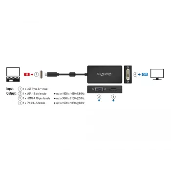Divisor de vídeo DeLOCK 63925