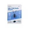 Adaptador de audio DAC USB-C LogiLink. USB-C/M a 3.5 Mm/H. Negro
