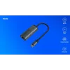 Adaptador SAVIO USB-C 3.1 Gen.1 (M) a RJ-45 Gigabit Ethernet (H), 1000 Mbps, AK-56, gris