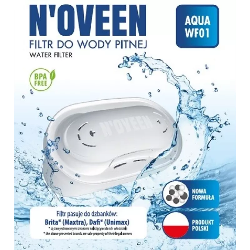 NOVEEN AQUA WF01 filtro de membrana de repuesto compatible con BRITA MAXTRA y DAFI UMINAX