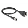 Cable adaptador DeLOCK M12 codificación D de 4 pines conector macho a RJ45 conector hembra 50 cm