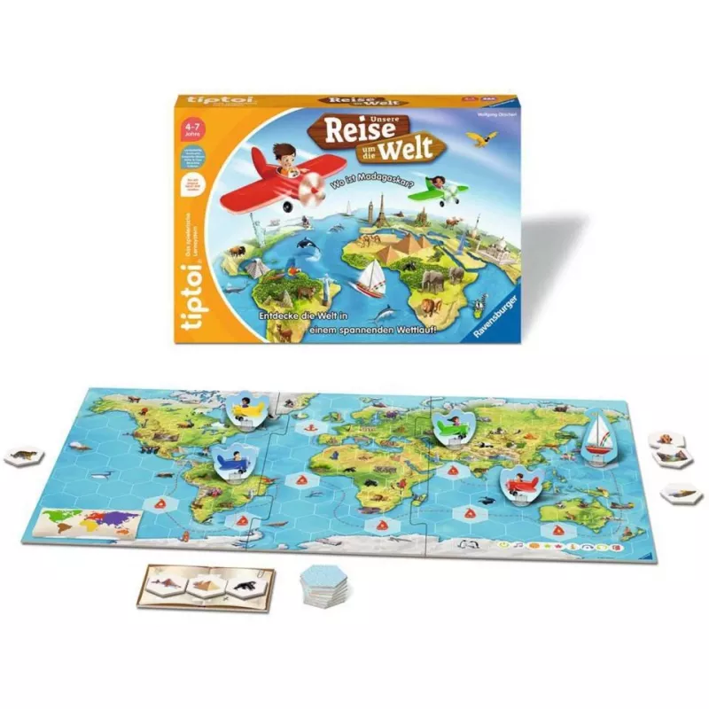 tiptoi Nuestro viaje alrededor del mundo, juego de mesa