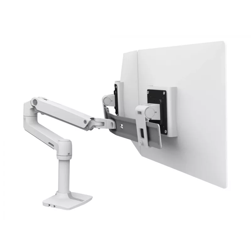 Ergotron 45-489-216 LX Desk Dual Direct Arm soporte para monitores, hasta 25 pulgadas (63,5 cm), 0,9–5 kg, blanco