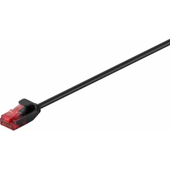 Wentronic Goobay Cable de red CAT 6 fino, U/UTP, negro, 5 m – cobre (93717)