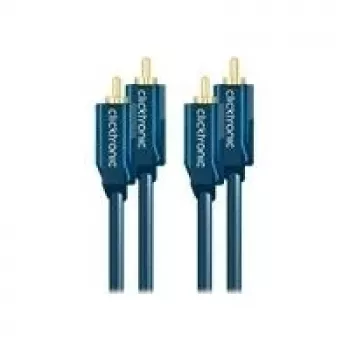 Cable de audio estéreo (2x conector macho RCA/2x conector macho RCA) - 0,5 m cable coaxial RCA para un sonido estéreo potente