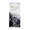 Cargador de coche Gembird EG-U2C2A-CAR-02, entrada 12–24V, salida 5V/2,1A, 2× USB 2.0, negro