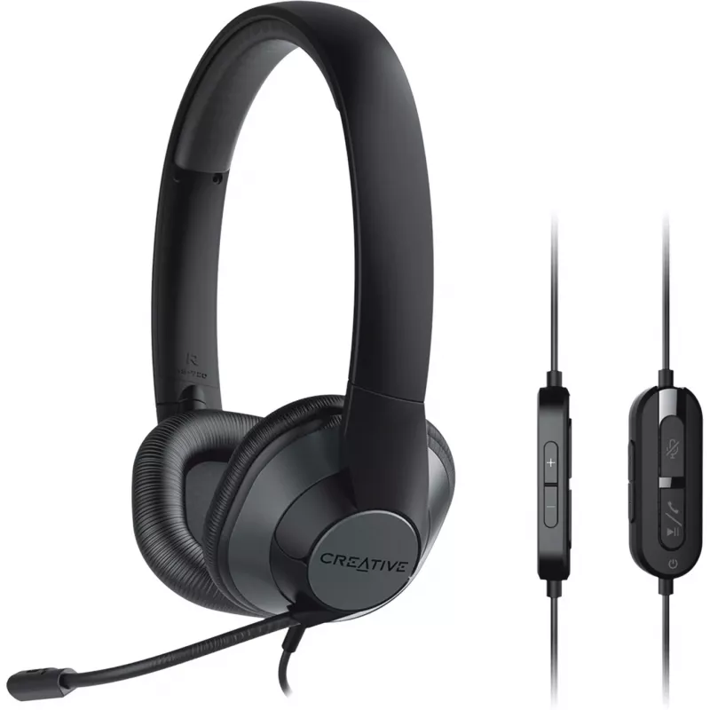 Creative 51EF0960AA000 HS-720 V2 Auriculares on-ear Negro Plata