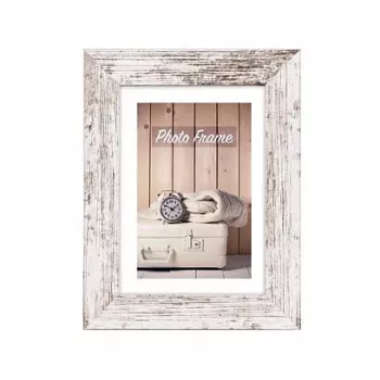 Marco de fotos Zep Nelson 6 - madera - marrón - blanco - individual - sobremesa - pared - 13 x 18 cm - rectangular