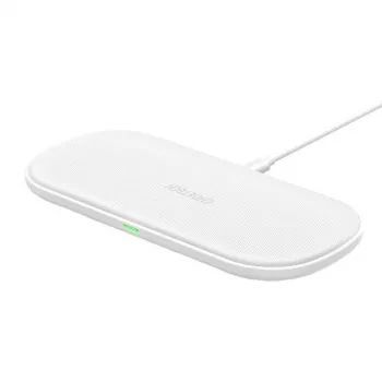 Cargador inalámbrico CHOETECH T535-SB Fast Dual 18W – base de carga Qi para dos dispositivos