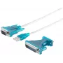 Convertidor USB 2.0 RS232 ShiverPeaks 75605 – cable de 1,5 m, adaptador USB a serie
