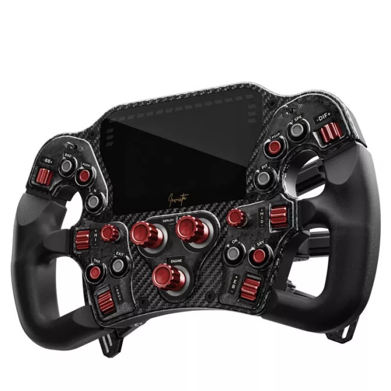 Volante Asetek Invicta 4,3 pulgadas LCD USB-C Red on Negro Edition
