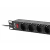 Lanberg PDU-09F-0300-BK PDU para rack 1U, 9x Schuko, 16 A, 3 m, negro