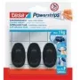 tesa Powerstrips Gancho SMALL Oval, negro de plástico de alta calidad, reutilizable con - 1 unidad (58275-00000-20)