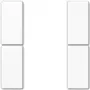 Juego de teclas JUNG, 2 teclas completo A 502 TSA WW - juego de teclas 2 teclas