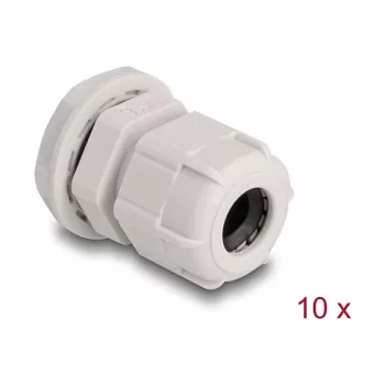 Prensaestopas M16 DELOCK, Plástico, gris, pack de 10