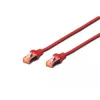 DIGITUS cable de conexión CAT6 S/FTP, 0,5 m, rojo, pack de 10