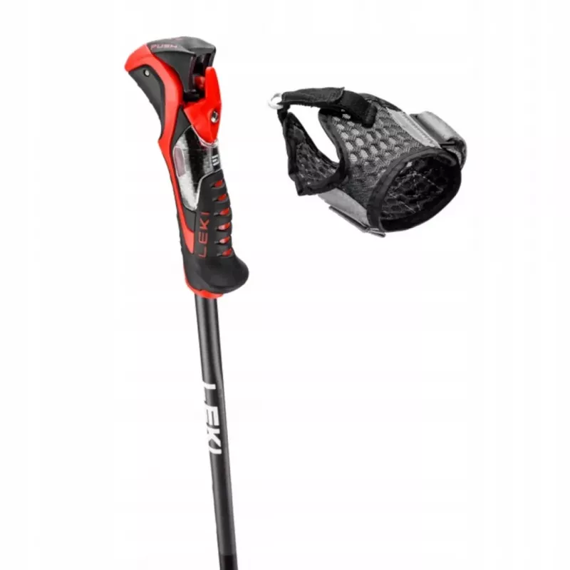 Bastones de esquí Leki 3D AIRFOIL negro/rojo 120 cm