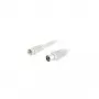Wentronic Goobay Cable de conexión SAT/antena, blanco, 2,5 m - conector macho F a conector hembra IEC/coaxial (11830)