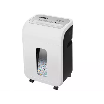 Destructora de documentos de oficina TRACER TRANIS47633 blanca — corte cruzado 4x12 mm, capacidad 14 hojas, depósito 20 L